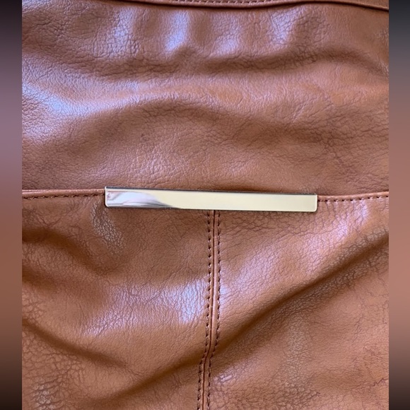 Rampage Gold Studded Side Buckle Tote Purse Handbag - Picture 4 of 11